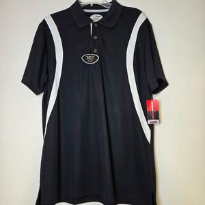 Grand Slam Total Tech Performance Golf Slim Fit Tech Black White Caviar Polo XL